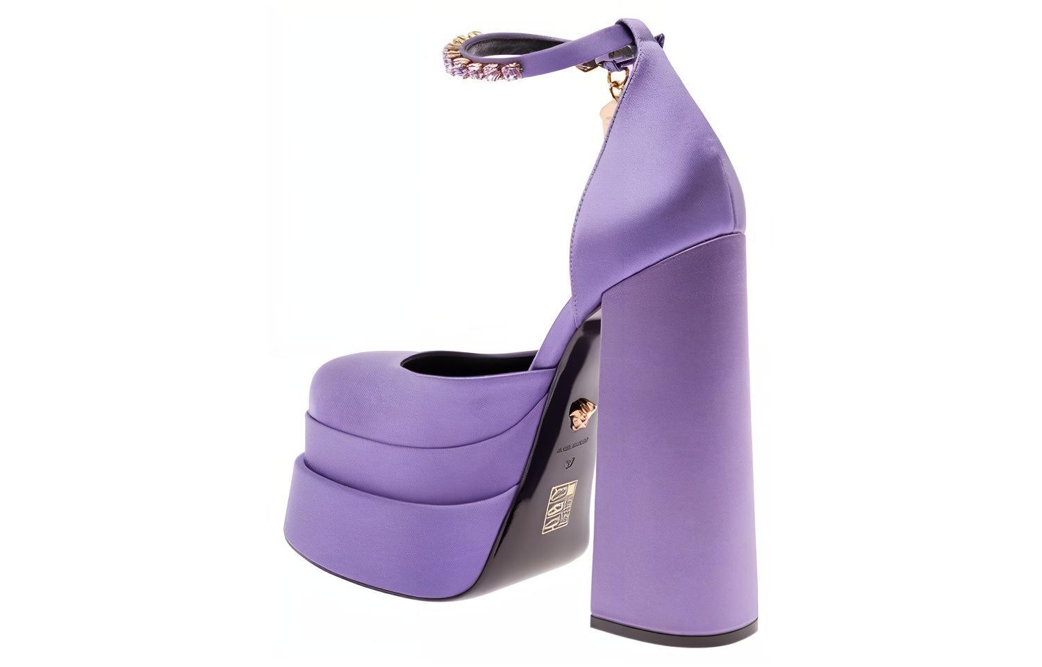 (W) Versace Medusa Buckle Chunky High Heel 'Purple' 圖 4