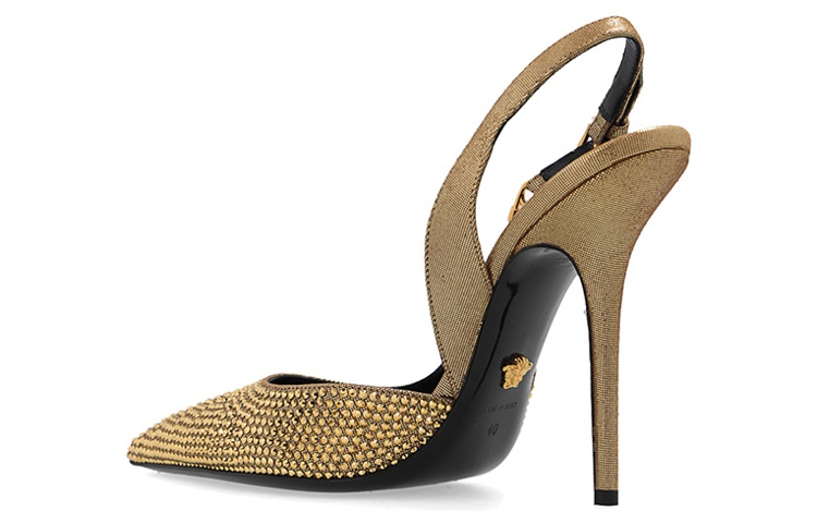 (W) Versace Medusa Buckle Stiletto 'Gold' 圖 3