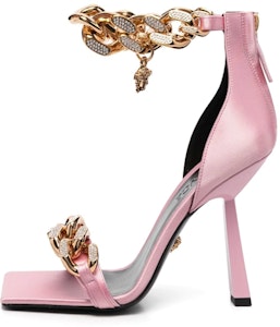 (W) ヴェルサーチェ メデューサ チェーン ピンク スティレット サンダル 1004186-1A04185_1PG4V Buy (W) ヴェルサーチェ メデューサ チェーン ピンク スティレット サンダル 1004186-1A04185_1PG4V
