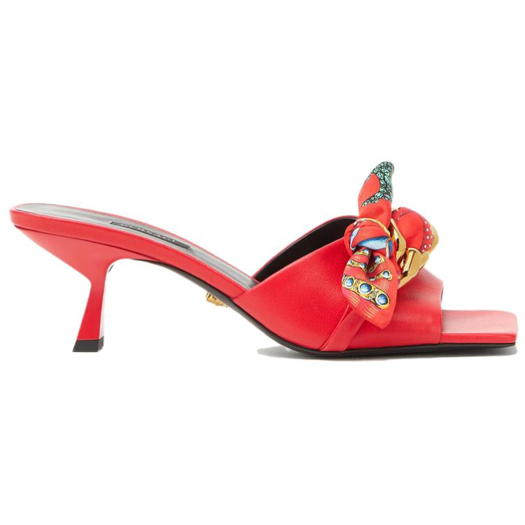 (W) Versace Medusa Chain 'Red Fashion Slip-On Sandals' 圖 2