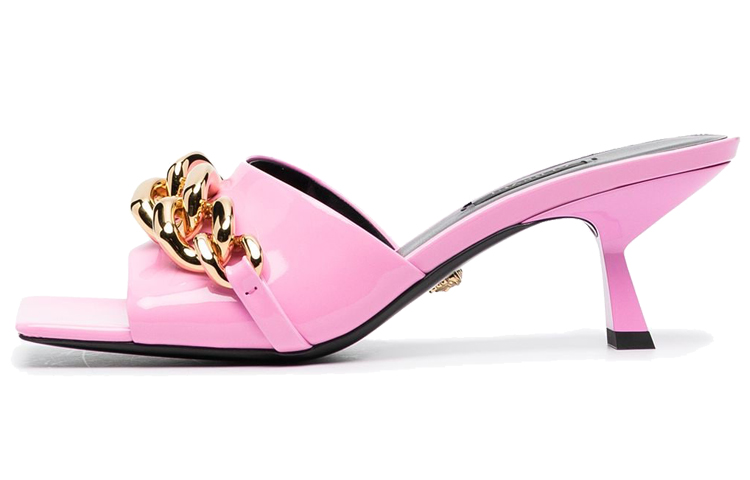 (W) Versace Medusa Chain High Heel Sandals 'Pink Fashion'