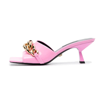 (W) Versace Medusa Chain High Heel Sandals 'Pink Fashion'