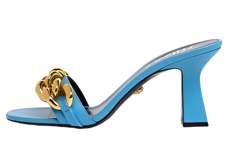 (W) Versace Medusa Chain Mule 'Light Blue'