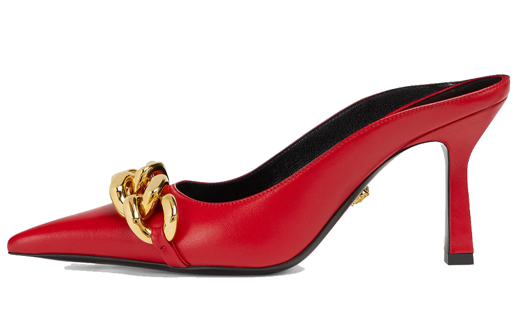 (W) Versace Medusa Chain Mule 'Red'