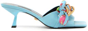 Order (W) Versace Medusa Ketting Lakleren Sandalen ''Blauw'' DST563H-DNAF9-1V18V