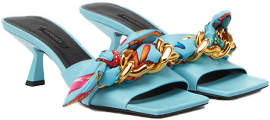 (W) Versace Medusa Ketting Lakleren Sandalen ''Blauw'' DST563H-DNAF9-1V18V Lookbook (W) Versace Medusa Ketting Lakleren Sandalen ''Blauw'' DST563H-DNAF9-1V18V