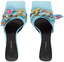 Shop (Women) Versace Medusa Chain Patent Leather Sandals 'Blue' DST563H-DNAF9-1V18V