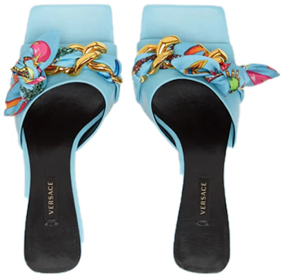 (W) Versace Medusa Ketting Lakleren Sandalen ''Blauw'' DST563H-DNAF9-1V18V Shop (W) Versace Medusa Ketting Lakleren Sandalen ''Blauw'' DST563H-DNAF9-1V18V