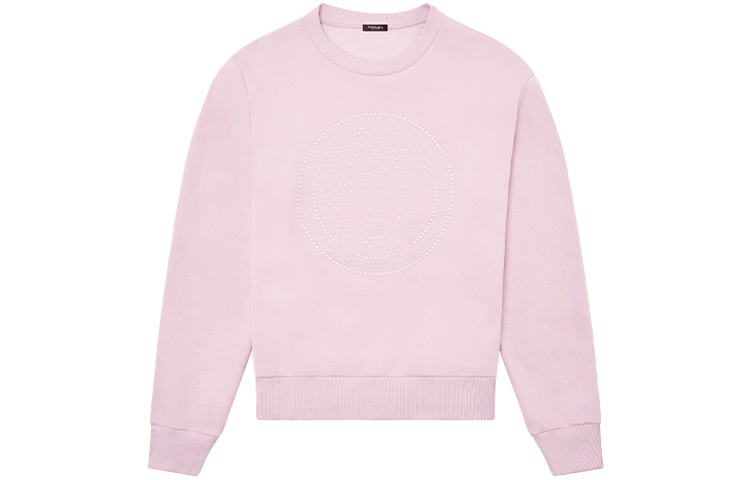 (Women) VERSACE Medusa Crystal Embellished Pink Pullover Sweatshirt Women. 1001570-1A01174-1P880 圖 2
