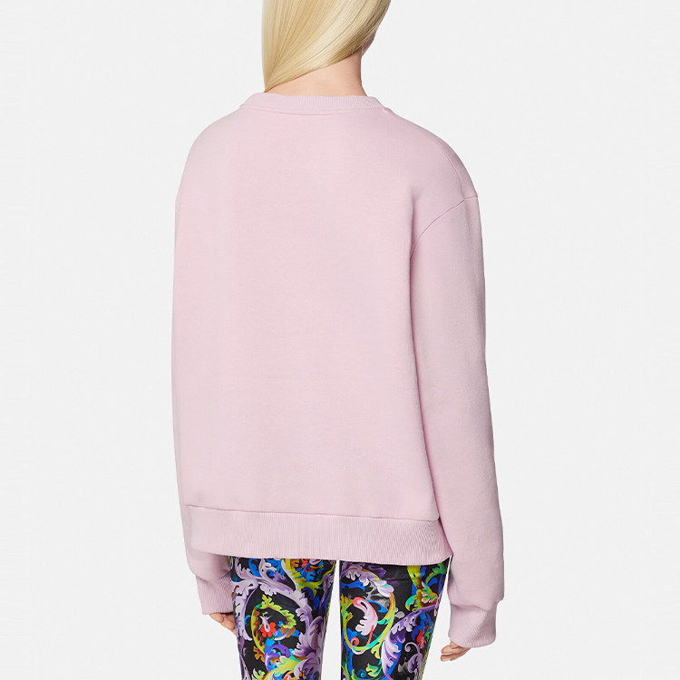 (Women) VERSACE Medusa Crystal Embellished Pink Pullover Sweatshirt Women. 1001570-1A01174-1P880 圖 5