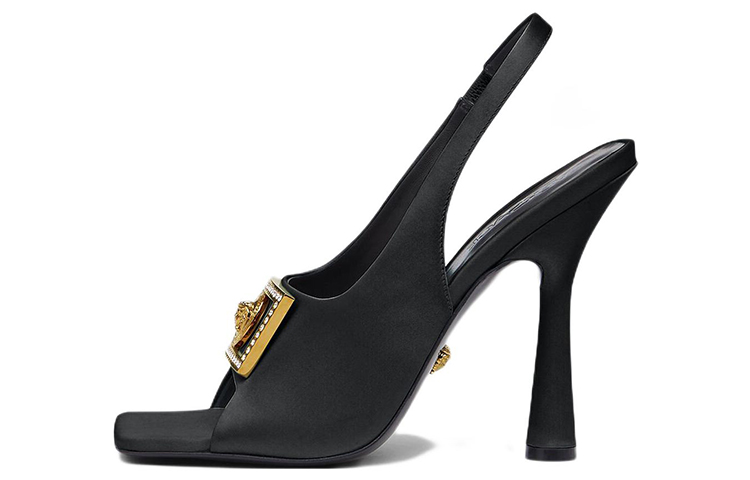 (W) Versace Medusa Crystal Slide 'Black'