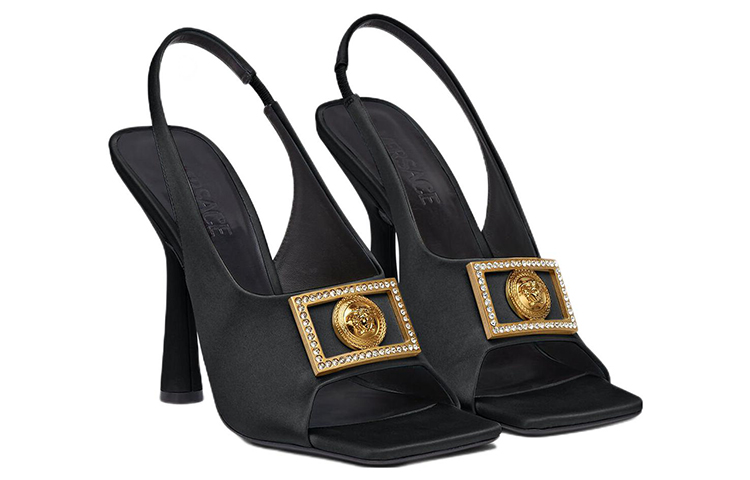 (W) Versace Medusa Crystal Slide 'Black' 圖 2