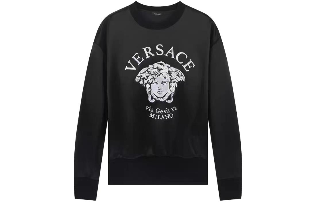 (Women) VERSACE Medusa Embroidered Oversized Cartoon Sweatshirt Black () A88405-1F00108-1B000