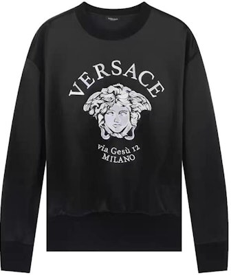 (W) 베르사체 메두사 자수 오버사이즈 카툰 스웻셔츠 블랙 A88405-1F00108-1B000 Order (W) 베르사체 메두사 자수 오버사이즈 카툰 스웻셔츠 블랙 A88405-1F00108-1B000