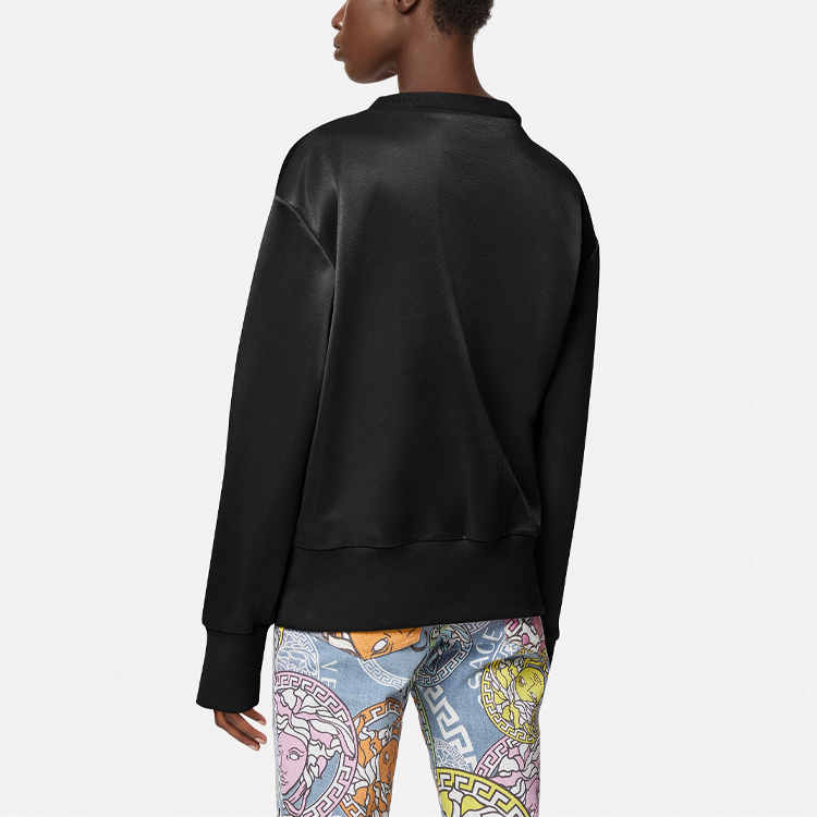 Shop (W) 베르사체 메두사 자수 오버사이즈 카툰 스웻셔츠 블랙 A88405-1F00108-1B000