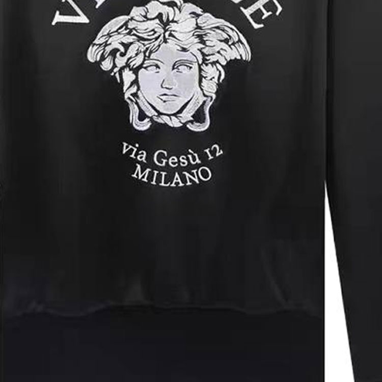 Sizing (W) 베르사체 메두사 자수 오버사이즈 카툰 스웻셔츠 블랙 A88405-1F00108-1B000