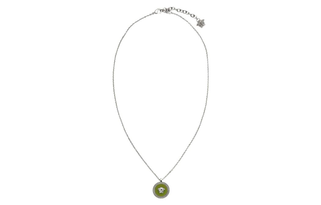 Lookbook (W) VERSACE 美杜莎琺瑯綠色復古黃銅項鍊 女款 DG17255-DJMR_4JIE0