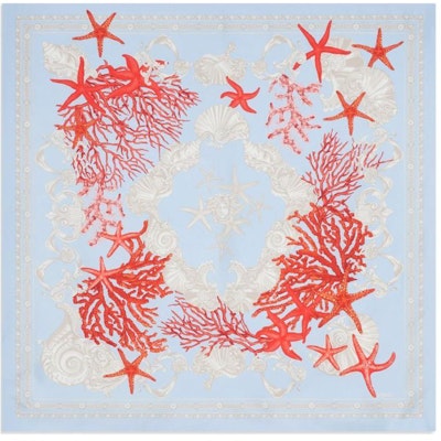 (Women) VERSACE Medusa Head Pattern Silk Scarf for Women - Blue 10016001A11518 Buy (Women) VERSACE Medusa Head Pattern Silk Scarf for Women - Blue 10016001A11518