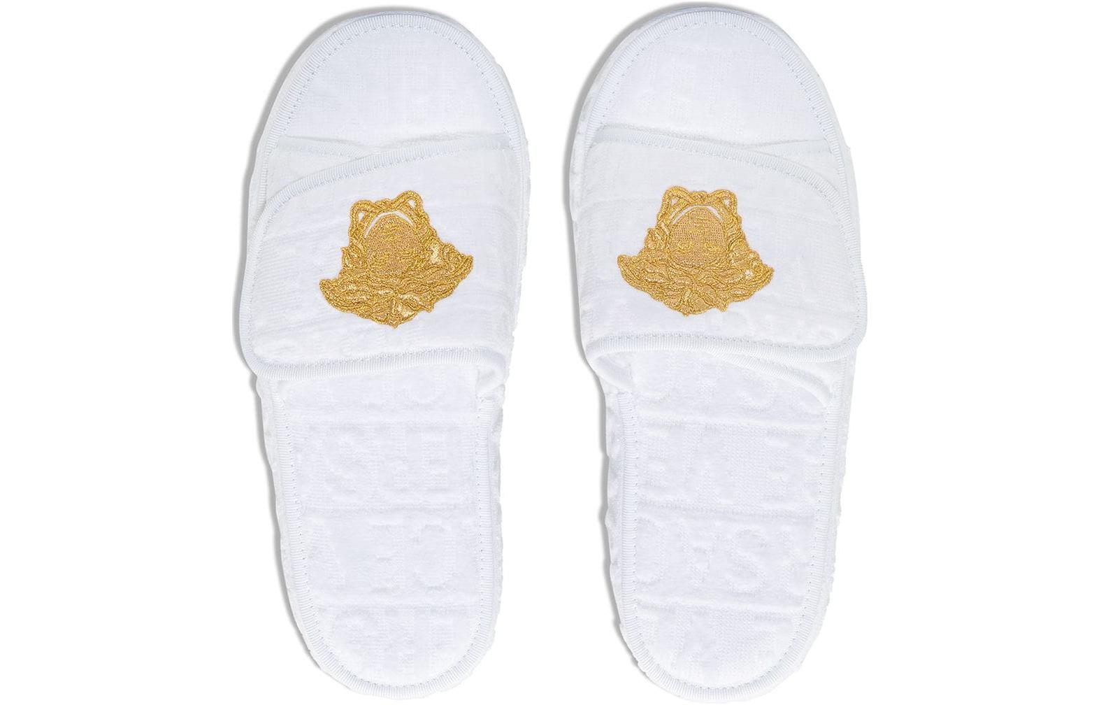 (W) Versace Medusa Head Platform Slide 'Ivory White'