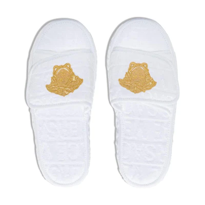 (W) Versace Medusa Head Platform Slide 'Ivory White'