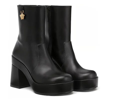 (Women) Versace Medusa Leather Platform Ankle Boots 'Black' 1005682-DVT2P_1B00V Lookbook (Women) Versace Medusa Leather Platform Ankle Boots 'Black' 1005682-DVT2P_1B00V