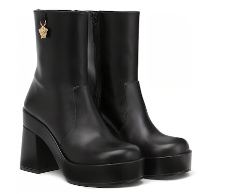 (Women) Versace Medusa Leather Platform Ankle Boots 'Black' 1005682-DVT2P_1B00V Lookbook (Women) Versace Medusa Leather Platform Ankle Boots 'Black' 1005682-DVT2P_1B00V