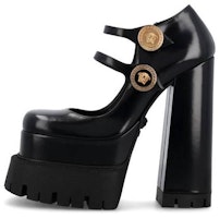 (Women) Versace Medusa Leather Platform High Heels 'Black' 1007140-DVT51_1B00V (Women) Versace Medusa Leather Platform High Heels 'Black' 1007140-DVT51_1B00V