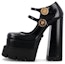 Buy (W) Versace Medusa Tumit Tinggi Platform Kulit 'Hitam' 1007140-DVT51_1B00V