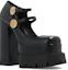 Lookbook (W) Versace Medusa Tumit Tinggi Platform Kulit 'Hitam' 1007140-DVT51_1B00V