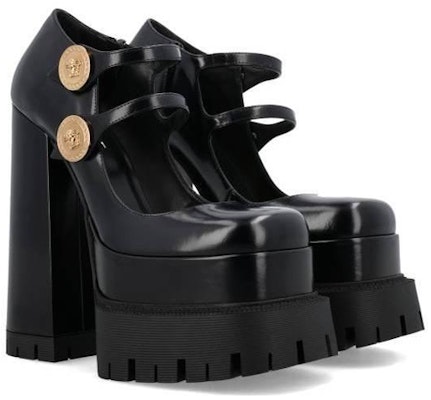 (Women) Versace Medusa Leather Platform High Heels 'Black' 1007140-DVT51_1B00V Shop (Women) Versace Medusa Leather Platform High Heels 'Black' 1007140-DVT51_1B00V