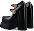 Purchase (W) Versace Medusa Tumit Tinggi Platform Kulit 'Hitam' 1007140-DVT51_1B00V