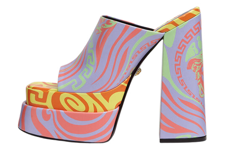(W) Versace Medusa Music Mule 'Multicolor'