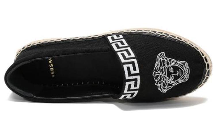 (W) Versace Medusa Pattern Woven Espadrilles 'Black' 圖 3