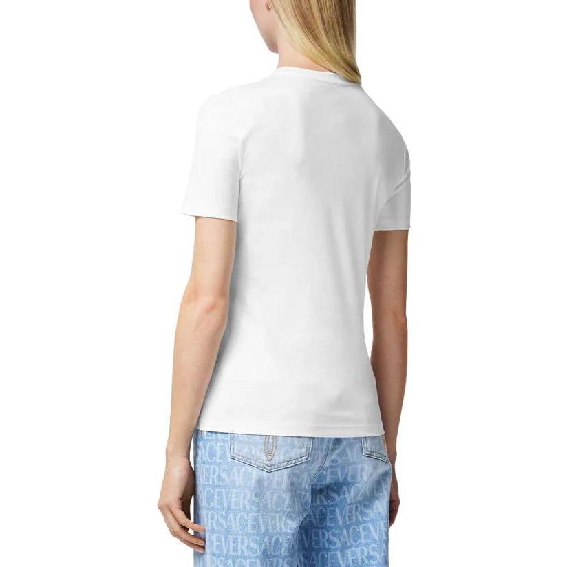 (Women) VERSACE Medusa Rhinestone Floral Boke Series  White T-Shirt. 1011741-1A08607-2W110 圖 4