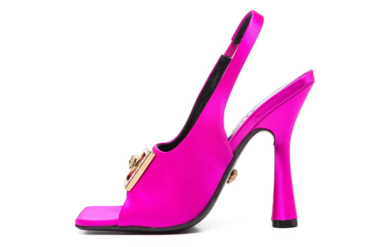 (W) Versace Medusa Slides 'Purple Red Crystal'