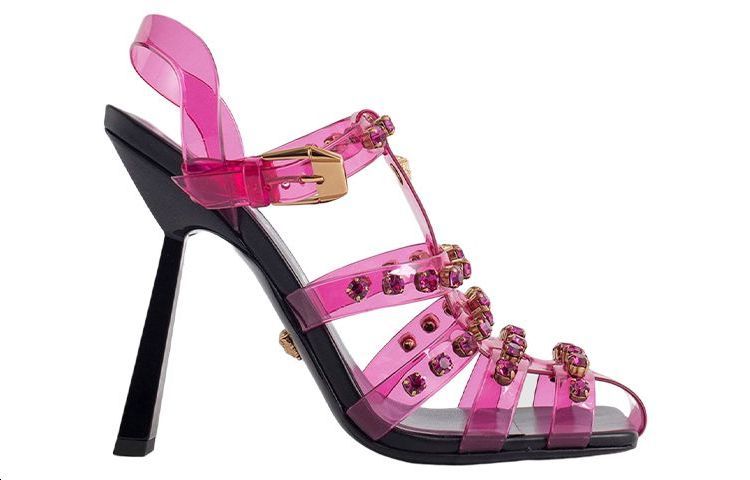 (W) Versace Medusa Studded High Heel Sandals 'Magenta Pink' 圖 2