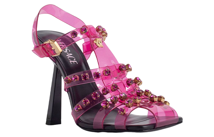 (W) Versace Medusa Studded High Heel Sandals 'Magenta Pink' 圖 3