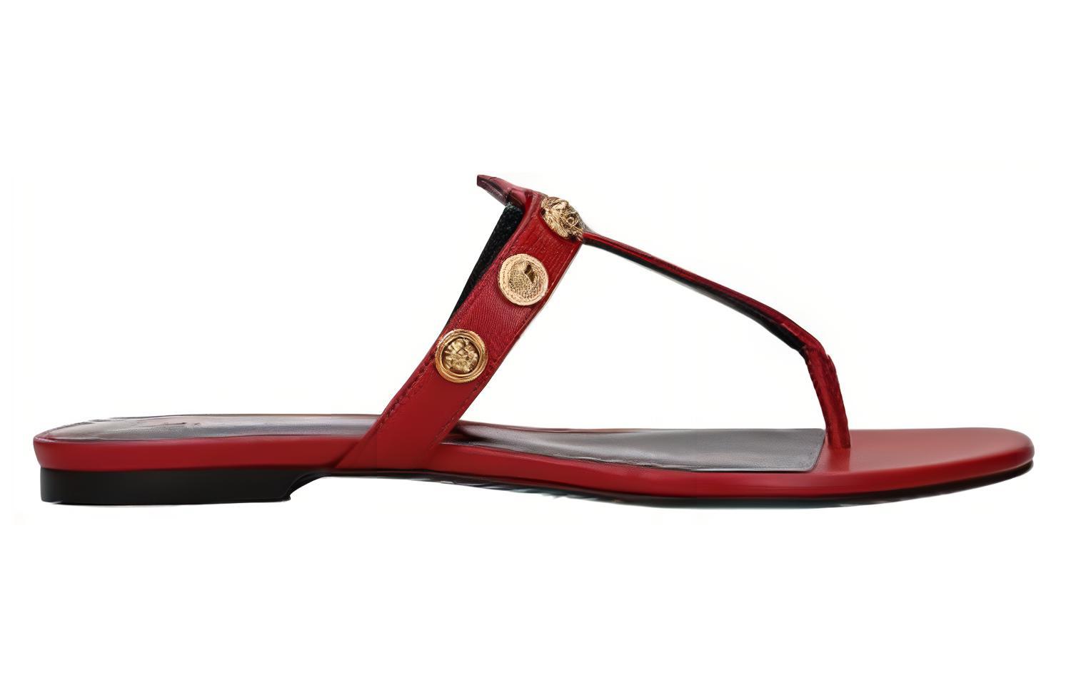 (W) Versace Open Toe Thong Sandals 'Brown' 圖 2