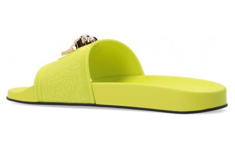 (W) Versace Palazzo Leather Slides 'Yellow' 圖 2