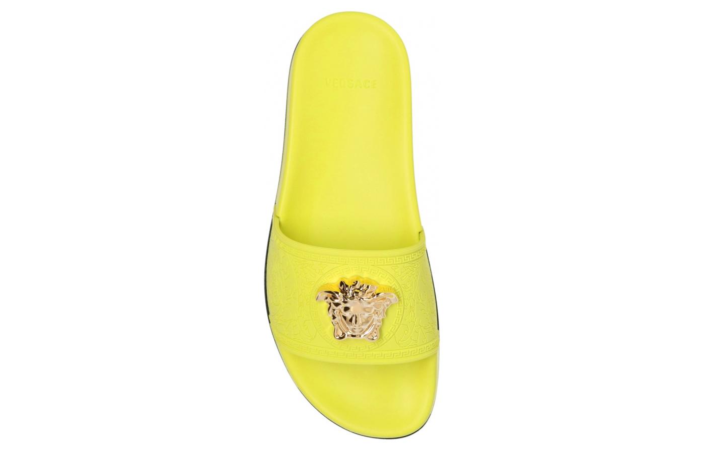 (W) Versace Palazzo Leather Slides 'Yellow' 圖 4