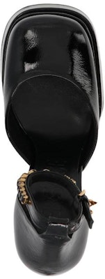 (W) Versace Palazzo Medusa Tumit Tinggi Bertali Hitam 'Kulit Paten' 1002005-1A05256_1B00V Order (W) Versace Palazzo Medusa Tumit Tinggi Bertali Hitam 'Kulit Paten' 1002005-1A05256_1B00V