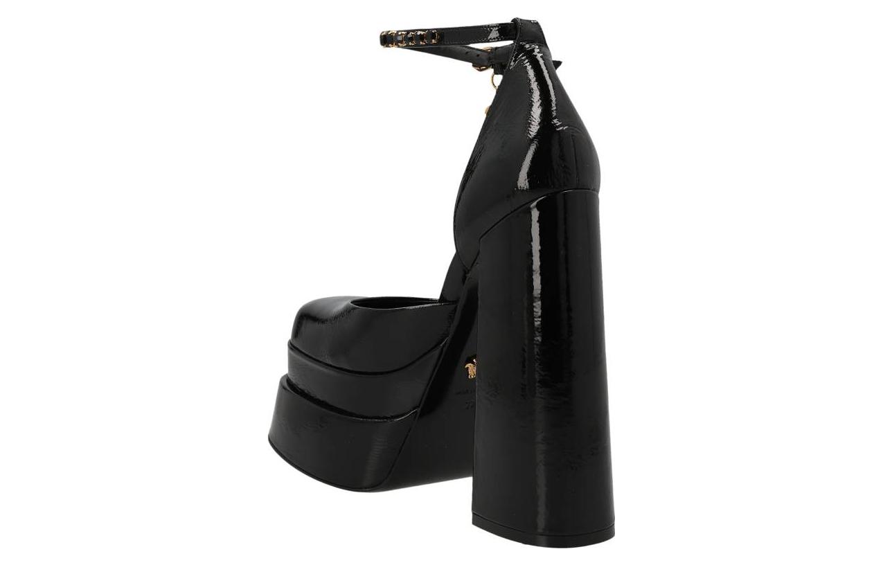 Shop (W) Versace Palazzo Medusa Plateau Hoge Hakken ''Zwart Lakleer'' 1002005-1A05256_1B00V