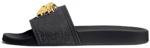 (Women) Versace Palazzo Medusa Pool Slide 'Black' 2021 1004190-DGOM8-KVO41 (Women) Versace Palazzo Medusa Pool Slide 'Black' 2021 1004190-DGOM8-KVO41