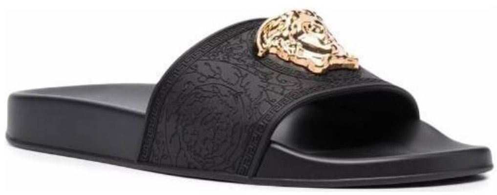 VERSACE 范思哲 Palazzo 美杜莎板飾拖鞋 女款 黑色 Shop VERSACE 范思哲 Palazzo 美杜莎板飾拖鞋 女款 黑色