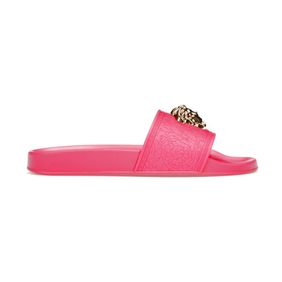 (W) Versace Palazzo Pool Slide 'Fuchsia'