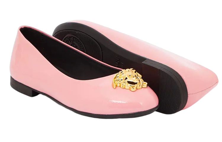 (W) Versace Patent Leather Flat 'Pink' 圖 4