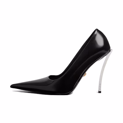 (W) Versace Pin-Point Pumps Black
