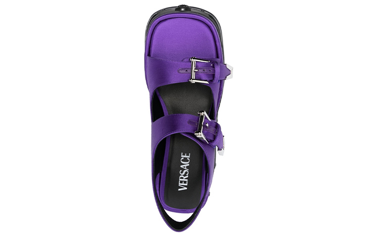 (W) Versace Platform Buckle Open-Toe Slide 'Purple Black' 圖 3