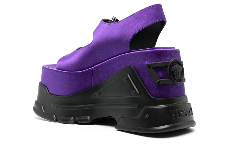 (W) Versace Platform Buckle Open-Toe Slide 'Purple Black' 圖 4