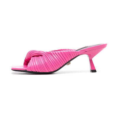 (W) Versace Pleated 'Pink Fashion CMFT High-Heel Sandals'